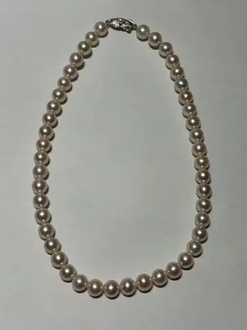 진주 목걸이 물고기 모양 클로징 K14WG