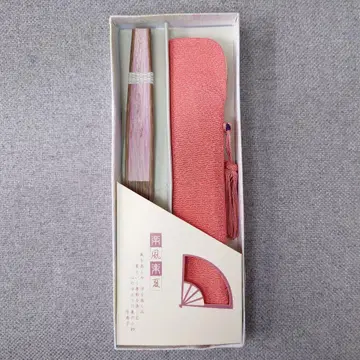 하세가와 교토 부채 벚꽃 패턴 핑크 당목 초롱꽃 조각