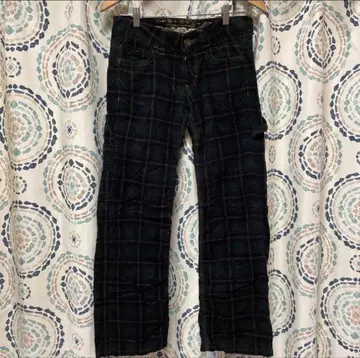 베티 스미스 체크 무늬 코듀로이 팬츠 M Betty Smith