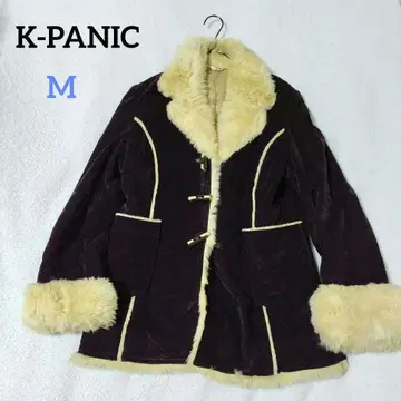 K-PANIC 더플 페이크 무스탕 자켓 헤이세이 갸루 그런지 y2k