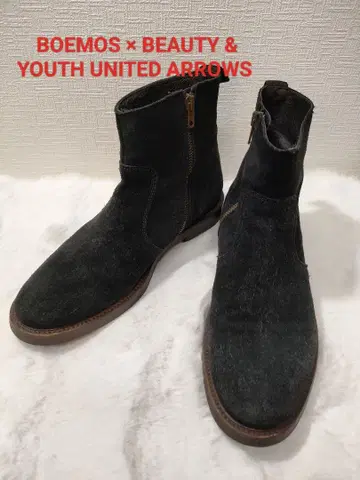 BOEMOS 보에모스 사이드 지퍼 숏부츠 스웨이드 블랙