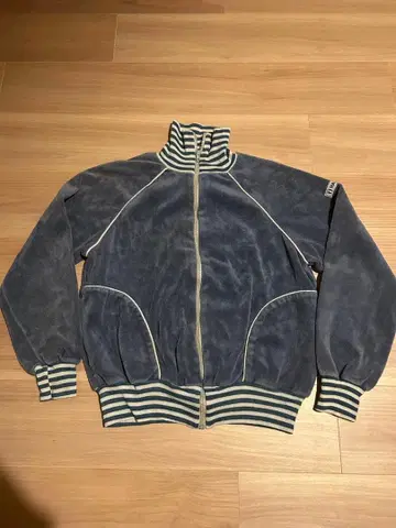 HANG TEN 타월 원단 트랙 탑 저지 빈티지