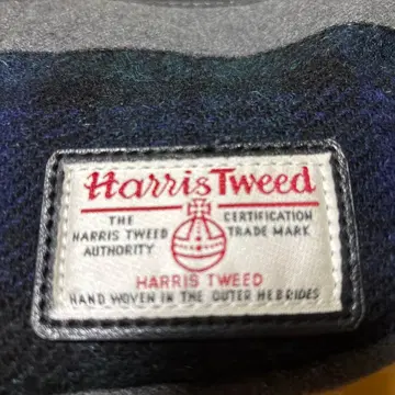 해리스 트위드 백 그레이 그린 네이비 사선 크로스 미사용 새상품 택 포함