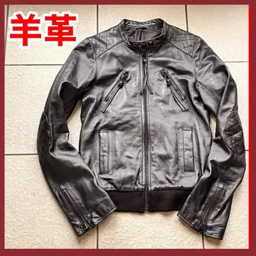 가죽 자켓 SLY 스터드 집업 램 가죽 양가죽 라이더 자켓