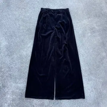 00's archive 벨로아 블랙 와이드 플레어 팬츠 그런지 y2k