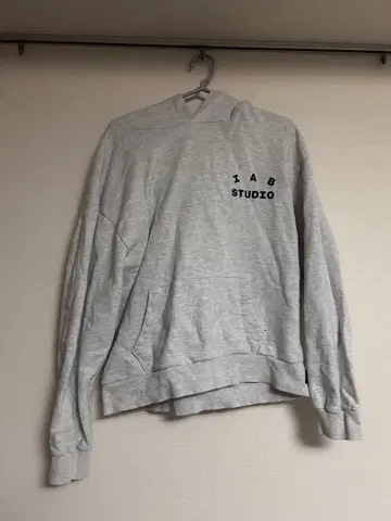 IAB STUDIO 그레이 후드티 후드 부착 S 사이즈