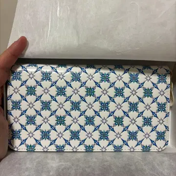 아사쿠사 문고 에도 키리코 장지갑 소가죽 골드 지퍼