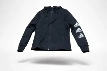 adidas 블랙 풀 집업 후드티 세트 S 사이즈