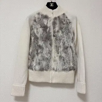 y2k 페어리 그런지 퍼 자켓 니트