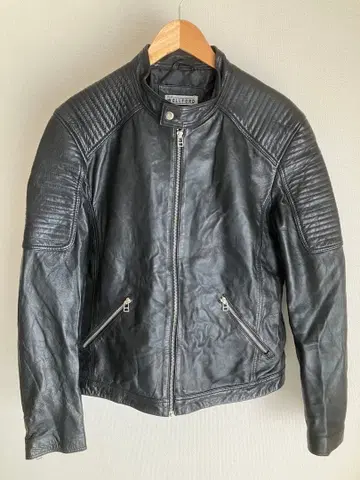 새상품급 WELLFORD 양가죽 가죽 바이커 자켓 블랙 XL