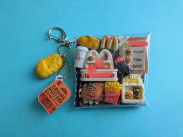 가챠 채워넣기풍 파우치 캔디 백 키링 버거샵