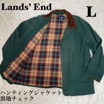 [ 레어 ] Lands' End 헌팅 자켓 안감 체크 USA
