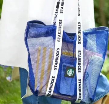 미사용 새상품 스타벅스 메쉬 에코백 네이비