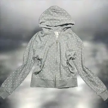 00s 도트 그레이 후드티 위시코어 페어리 그런지 모리걸