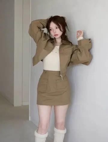 andmary / Harper twill mini skirt