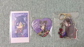 악마고양이 난자타운 보스키 하트형 캔배치 카드 아크릴 키링