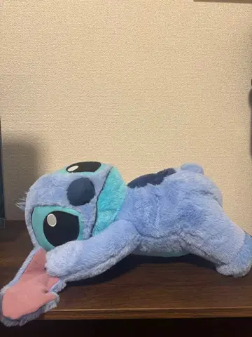 디즈니 스티치 가로 엎드림 V-BIG 봉제 인형