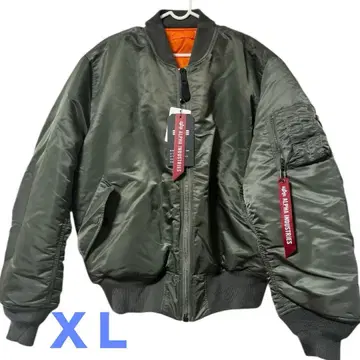 새상품급 알파인더스트리 MA-1 플라이트 자켓 XL 세이지 그린