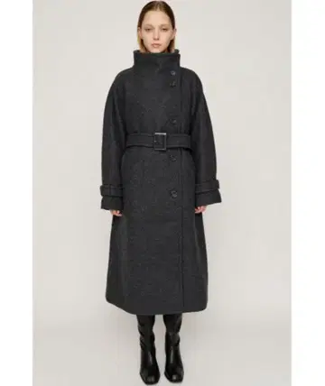 SLY 스탠드 넥 롱 코트