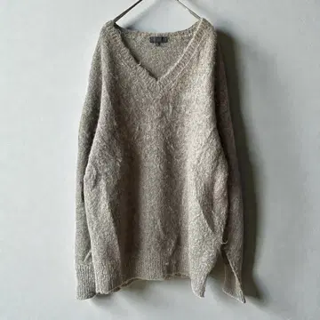 omar afridi 22aw V-neck mohair knit