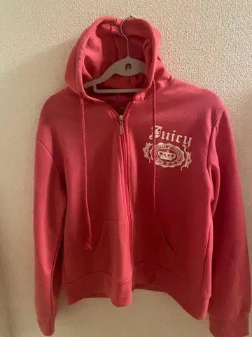Juicy 핑크 풀 집업 후드티