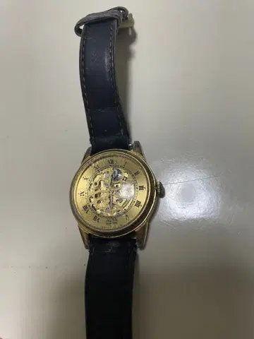 SEIKO 세이코 알바 골드 스켈레톤 라운드 페이스