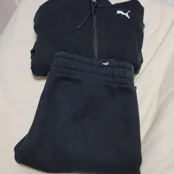 PUMA 블랙 셋업 플리스