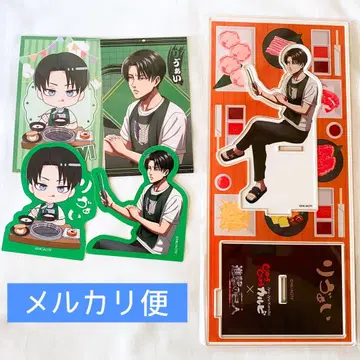 진격의 거인 리바이 쥬쥬갈비 아크릴 스탠드 스티커 특전