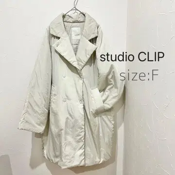새상품급 [ 스튜디오 클립 ] (F)더블 코트/아이보리/롱 코트/아우터