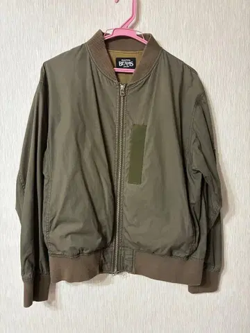 BEAMS MA-1 플라이트 자켓 올리브