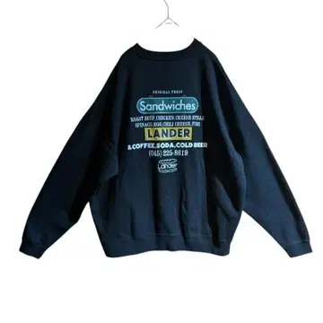 프릭스스토어 Lander 자수 맨투맨 트레이닝복 블랙 M