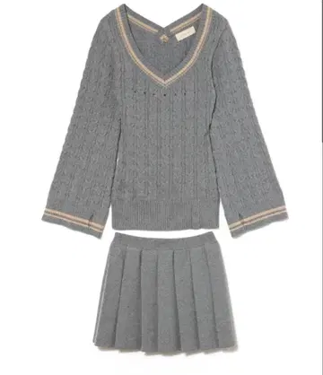 andmary Yuhua 스쿨 니트 세트업 앤드마리