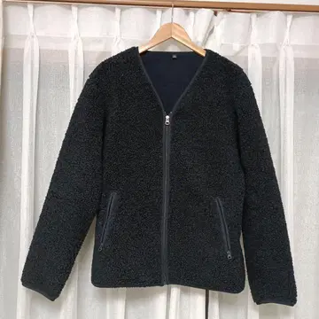 블랙 보아 플리스 가디건 L 사이즈