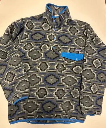 Patagonia 플리스 자켓 그레이 x 블루 S 사이즈