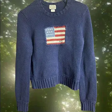 랄프 로렌 폴로진스 성조기 코튼 니트 네이비 S