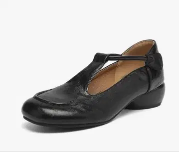 에미워크 블랙 프렌치 스타일 로퍼 T스트랩