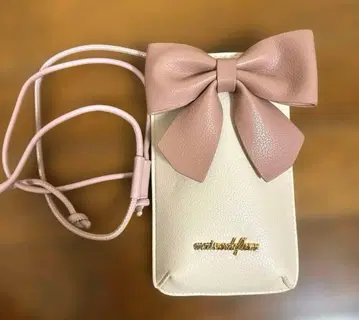 메종 드 플뢰르 리본 스마트폰 숄더 스마트폰 백 스마트폰 케이스 미사용