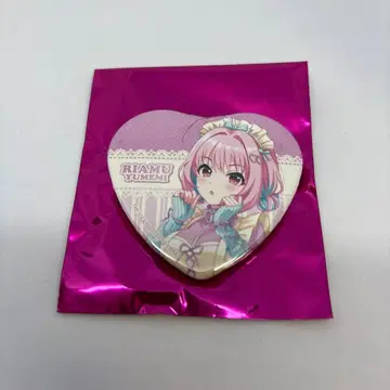 유메미 리아무 하트형 캔 배지 저지 메이드