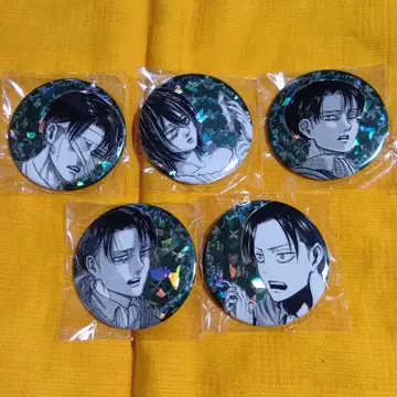 진격의 거인 리바이 벌스데이 캔뱃지 5개 세트 ANIQUE