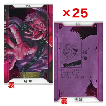 주술회전 스탯 카드 양면 스쿠나 x 25