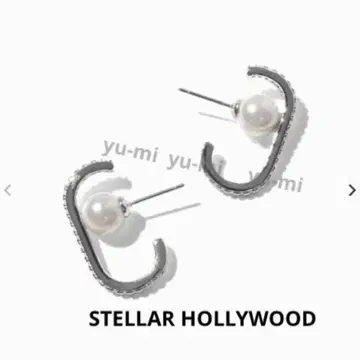 스텔라 할리우드 비쥬 펄 귀걸이 실버