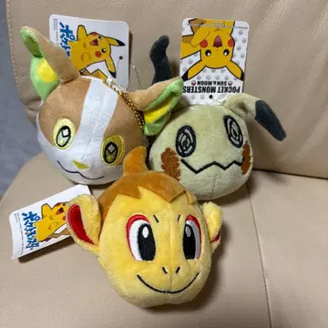 [택 포함] 포켓몬 페이스 파우치 키링 3세트