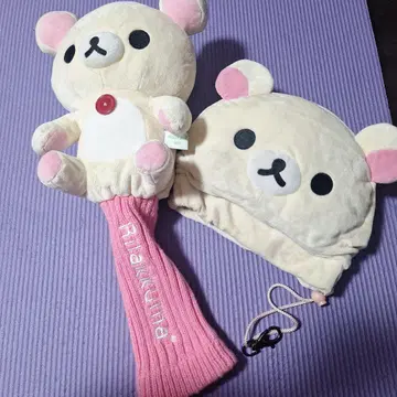 리락쿠마 곰 모양 드라이버용 골프헤드커버 아이언 커버