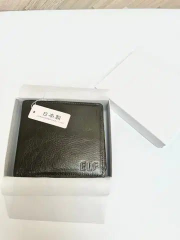 [새상품] 긴자 타니자와 ELF 고급 가죽 접이식 지갑 다크 그린 일본제