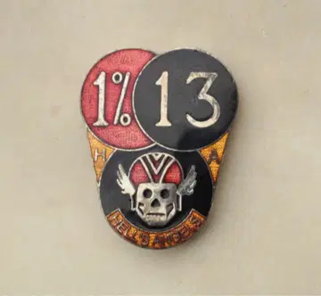 헬즈 엔젤스 할리 스컬 바이커 배지