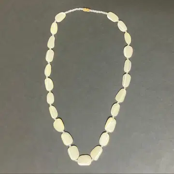 아이보리 멕시코 조개 비즈 목걸이 약 38cm