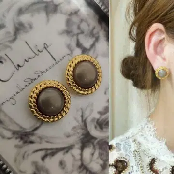 312*앤틱 골드 그레이지 펄 성인 여성 빈티지