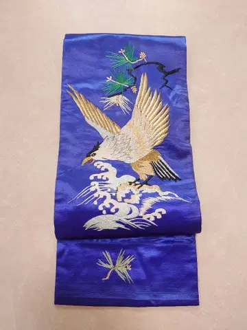 나고야 오비 앤티크 기모노 자수 매