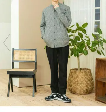 BEAMS 울 믹스 테이퍼드 팬츠 S