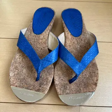 JIMMY CHOO 파랑 코르크 샌들 36